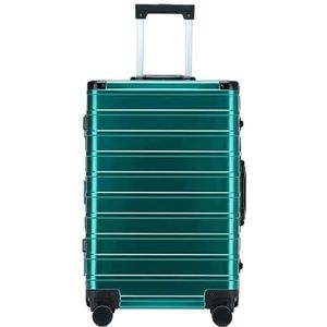 Trolleykoffer Reiskoffer Klassieke Koffer Met Aluminium Frame, TSA-slot, Geen Ritssluiting En Stille Wielen Lichtgewicht Koffer (Color : E, Size : 29"")