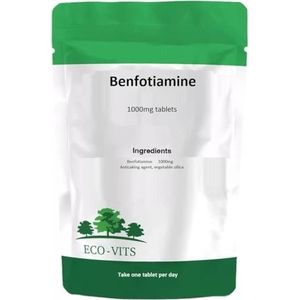 MAX Sterkte BENFOTIAMINE 1000mg (30 tabletten) Bloedsuiker Vetoplosbare B1