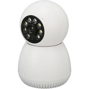 WiFi-Beveiligingscamera voor Binnen, 1080P Nachtzicht Beveiligingscamera 360 Graden Bewegingsdetectiecamera, 2-weg Gesprek, Automatisch Volgen, Bekijken op Afstand, voor