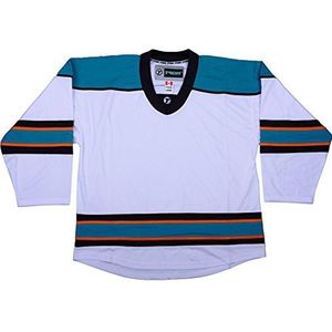 TronX Speelkleding DJ300 ijshockey, senior (DE/NL/SE/PL, alfanumerisch, XL, regular, San Jose Sharks - wit), San Jose Sharks Wit