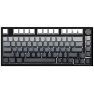 QPSJXN MK750 82 Bluetooth Wireless 2.4G Tri-Mode RGB Backlight mechanisch toetsenbord Hot Swap DIY (Black Polar Day)