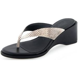 Aerosoles Dames Nero Wedge Sandaal, Print Roccia Snake, 38.5 EU