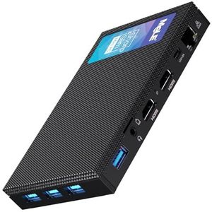 Mini PC, MeLE Quieter3Q Celeron N5105 8GB 128GB Micro Computer Fanless Kleine Desktop Servers met Gigabit Ethernet 2.4G&5G Wifi, Dual 4K HDMI, VESA voor Kantoor/Studie/Thuis