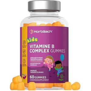 Vitamine B Complex Hoge Dosering voor Kinderen | 60 Veganistische Gummies Met B2, B3, B5, B6 en B12 | Kids Vitamin B Complex Supplement | van Horbaach