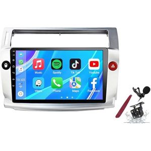 Android 14 Autoradio Stereo voor C-itroen C4(2004-2011) 9""Touchscreen Multimedia Speler met Draadloze Carplay GPS Navigatie FM RDS Bluetooth 5G-WiFi SWC DSP,M120s