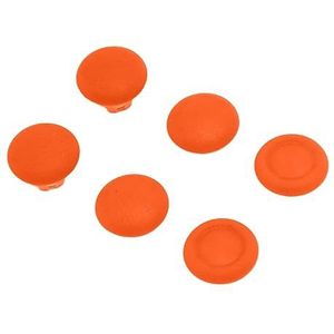 3D joystick knop cover, nauwkeurige maat 6-in-1 vervangende duimgrepen voorkomen slip voor controller (oranje)