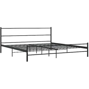 vidaXL Bedframe Metaal Zwart 180x200 Ledikant Bed Frame Bedframes Bedden