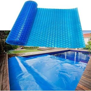 SAFWELAU Stofdichte zwembadbeschermer zwembad isolatiehoes rechthoek zonne-zwembadafdekking voor zwembaden, spa en hot tub-hoes, 16 miljoen rechthoek blauwe zware bubbel (kleur: blauw, maat: 5 m x 8 m