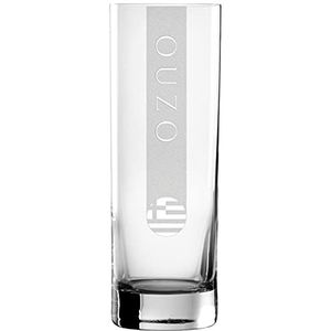 Ouzo glazen groot (320 ml 6 x | 5 maten beschikbaar) set van 6 | 320 ml glas | vaatwasmachinebestendig | Ouzoglas met gravure 6 stuks