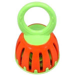 Kooi Bell Speelgoed, Plastic Ontwikkelen Muzikale Vaardigheden Multifunctionele Educatief Operated Cage Bell Crisp Sound voor Kinderen Spelen (W214 Oranje en Groen)