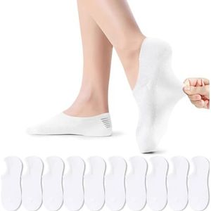 PAUNEW Sneaker Sokken Vrouwen Mannen Sport Sokken voor Vrouwen Footies 10 Paar Footies Footies Onzichtbaar No Show Sokken Grote Silicone Pad Sport voorkomt uitglijden