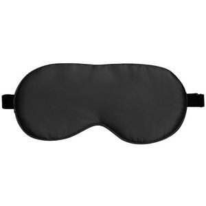 Slaapmasker van moerbeizijde voor de ogen, zachte en gladde slaapdeken, met verstelbare elastische band, oogband, slaapmasker (zwart)