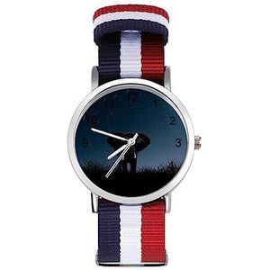Zwart En Wit Olifant Sterrenhemel Automatisch Horloge Voor Mannen Vrouwen Mode Quartz Horloge Armband Polshorloge voor Thuiskantoor