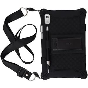 Geschikt for Lenovo Tab M 9 TB-310FU TB-310XU 9 ""Schokbestendige Silicon Kickstand Kids Tablet cover(Color:Black)