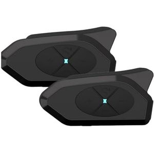 Draadloze intercoms, Motorfiets Intercom 1500M 4 Rijders Groep Intercomunicador 4-weg Full-duplex BT5.1 Interphone IP65 Muziek Delen + FM voor thuis, zakelijk of op kantoor(Single pack)
