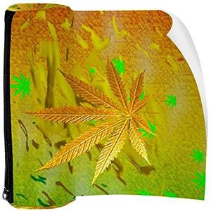 Potlood Case Marihuana Onkruid Cannabis Blad Pouch Bag Pen Rits Tas voor Kantoorartikelen Reizen School Student Supplies