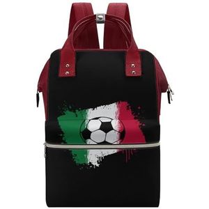 Italiaanse Vlag Voetbal Grote Capaciteit Tas Laptop Rugzak Reizen Rugzak Zakelijke Dagrugzak Computer Tassen