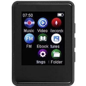 MP3-speler 1,77 Inch Volledig Touchscreen 5.0 HiFi Stereo Geluidsopname MP4-muziekspeler voor Sportreizen (met 16G geheugenkaart)