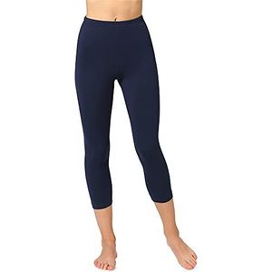 Bellivalini Dames 3/4 Katoenen Legging BLV50-156 (Marineblauw, XL)
