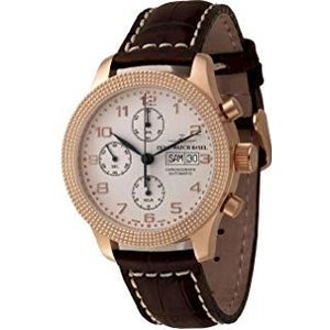 Zeno-Watch Mens Horloge - NC Clou de Paris Chronograaf Retro verguld - 11557TVDD-Pgr-f2