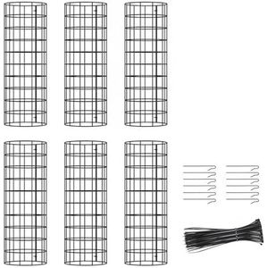 perfk 6 stuks Boomwikkelkooi Plantbeschermer Beschadigde schorsbeschermer Accessoires Multifunctionele tuinbescherming met nylon banden