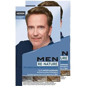 Men Perfect Re-Nature - Repigmentatiecrème - Medium Blond tot Middenbruin - 2 x 145 ml