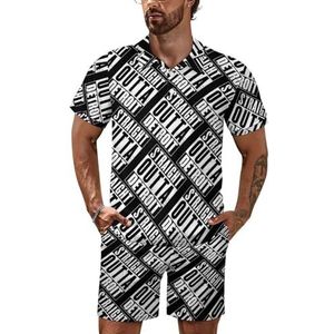 Straight Outta Detroit Poloshirt voor heren, set met korte mouwen, trainingspak, casual strandshirts, shorts, outfit, XL