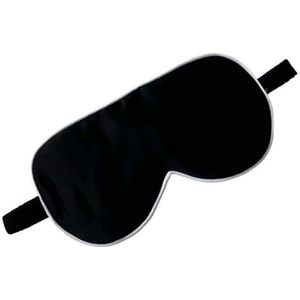 Dubbelzijdig pure zijden slaapoogmasker, modieuze oogbedekking, zachte hoofdband, reisontspanning, meerkleurig (zwart-2)