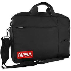 Atlantis Notebook Bag The Moon Project NASA Worm tas voor notebooks 15,6 inch (39,6 cm), binnenvak, documentenvak, ritssluiting, voorvak en houder voor smartphone, trolley, kleur zwart