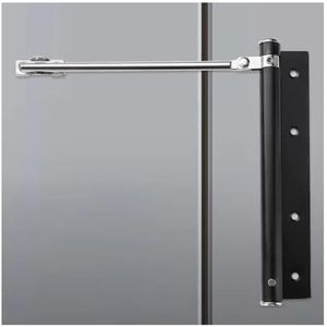 165 mm onzichtbare automatische deursluiter, punch-installatie, stille kussen, verstelbare terugkeerveer voor huishoudelijk en commercieel gebruik, 1 stuks (wit)