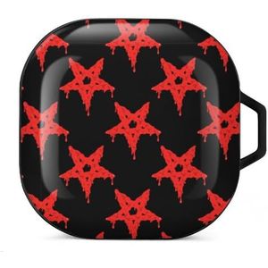 Zombie Bloody Stars Oordopjes Hoesje Compatibel met Samsung Hard Shell Beschermhoes Zwart-Stijl