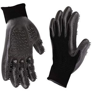 YABAISHI Five Fingers Bath Gloves Hond en Kat Supplies Carding Verwijder Hair Comb Pet Products Massage Hair Handschoenen (Color : Black)