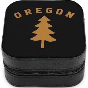 Oregon Douglas Pine Tree Leuke Sieraden Organizer Doos Voor Oorbellen Ketting Ringen Opslag Display Case Reizen Houder Grappig Gift Kleine