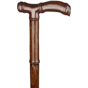 wandelstok， Hoogwaardige bamboe-vormige wandelstok for mannen, natuurlijke houten met polsband, handgemaakt/cadeau(94Cm(Use Height 181 182Cm))