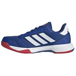 adidas Men's Ligra 8 Indoor Sneaker, Team Royal Blue/White/Pure Ruby, 5