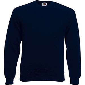 Fruit of the Loom Raglan Sweatshirt, Navy, L L, Navy, deep navy, L