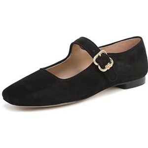 Sam Edelman Schoenen voor Dames - Michaela Mary Jane Flat, Zwart Suede, 35 EU