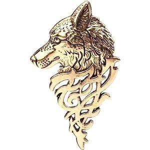 Stropdas clip Wolf Head Badge Broche Revers Pin Mannen Vrouwen Shirt Pak Accessoire (Kleur: 2) (Color : One Size)