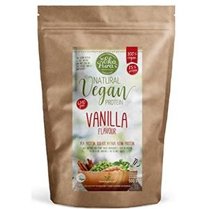 Organic Vegan Protein Vanilla - Biologisch en Plantaardig Eiwitpoeder - 74% Eiwit, 500gram, zonder Kunstmatige Toevoegingen