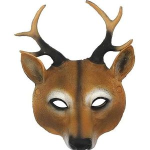 Luxylei Elk's Head Masker Kerst Rendier Masker Met Gewei Realistisch 3D Dier Cosplay Masker Halloween Maskerade Masker Party Props