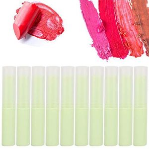10st Macaron Frosted lege lippenstift buis, slanke lippenbalsem buis, make-up lipgloss container, DIY lippenstift maken accessoire(12#Green)