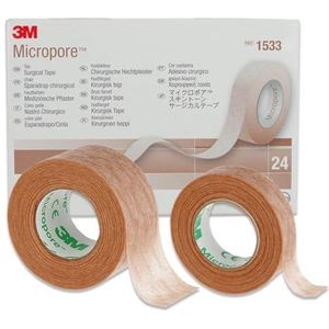 P-Beauty - 3M Micropore - Medische Kleefband - Huidkleur - 1,25cm x 9,14m - 5 Rol