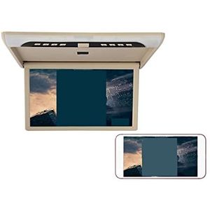 Draagbare dvd-speler voor videospelers op hoofdsteunen in auto's HD 1920*1080 P 19 Inch Auto Dak Mount Monitor Auto Video Player Plafond Monitor Flip Down Dak met USB/TF/HDMI/Fm-zender met HD-roterend