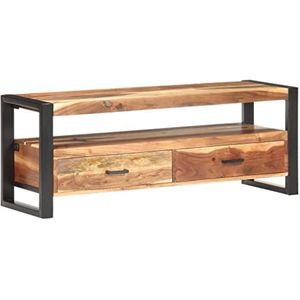 SMTSEC TV-kast 120x35x45 cm massief hout met honingafwerking