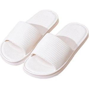 UBOHUZ Dikke Platform Wolk Slippers Vrouwen Lichtgewicht Zachte Zool EVA Thuis Slides Vrouw Zomer Comfort Antislip Strand Slippers Voor Badkamer, Zwembad, Wit, 36/37 EU