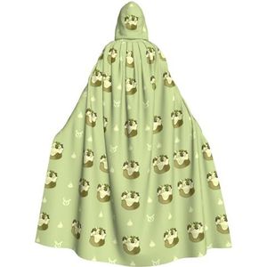 AvImYa Unisex Hooded Halloween Kerstfeest Cosplay Kostuums Gewaad Mantel Cape Vakantie Goederen Butterscotch Cupcake Prints