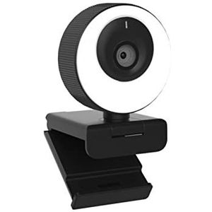 Videoconferentiecamera 1080p Webcam 6 0 fps Autofocus Hd Webcamera met Microfoon Ring Light Web Cam for Pc Computercamera voor grote vergaderruimtes(1080P 60FPS)