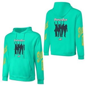 LSMCCOTP Sta-tus Logo Qu-o Katoenen Hoodie Pullover Heren Lange Mouw Sweatshirt Met Zak Voor Mannen Zachte Zwarte Hoody Basic Casual Fans Merch 3XL, Mint Groen-stijl, M