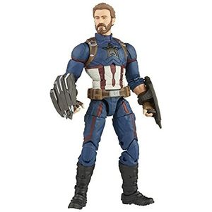 Marvel Hasbro Avengers - Infinity Hasbro Legends Series, Captain America Actiefiguur, 15 cm, Premium Design, incl. 5 accessoires, meerkleurig, F01855L0