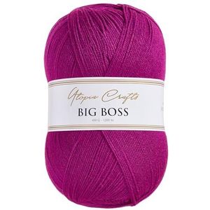 Utopia Crafts Big Boss 400g Knitting & Crochet Yarn 1200m (Royal Magenta)